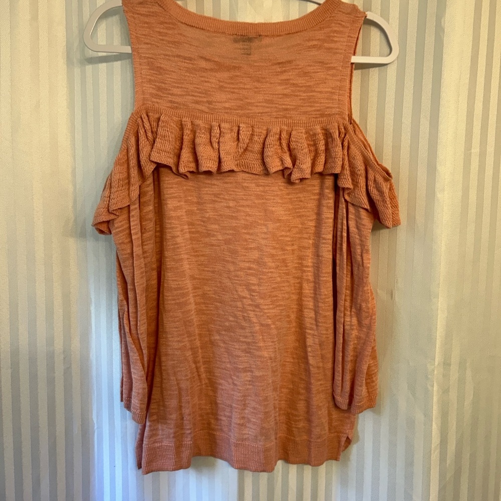Express Cold Shoulder Ruffle Sweater - Picture 5 of 5